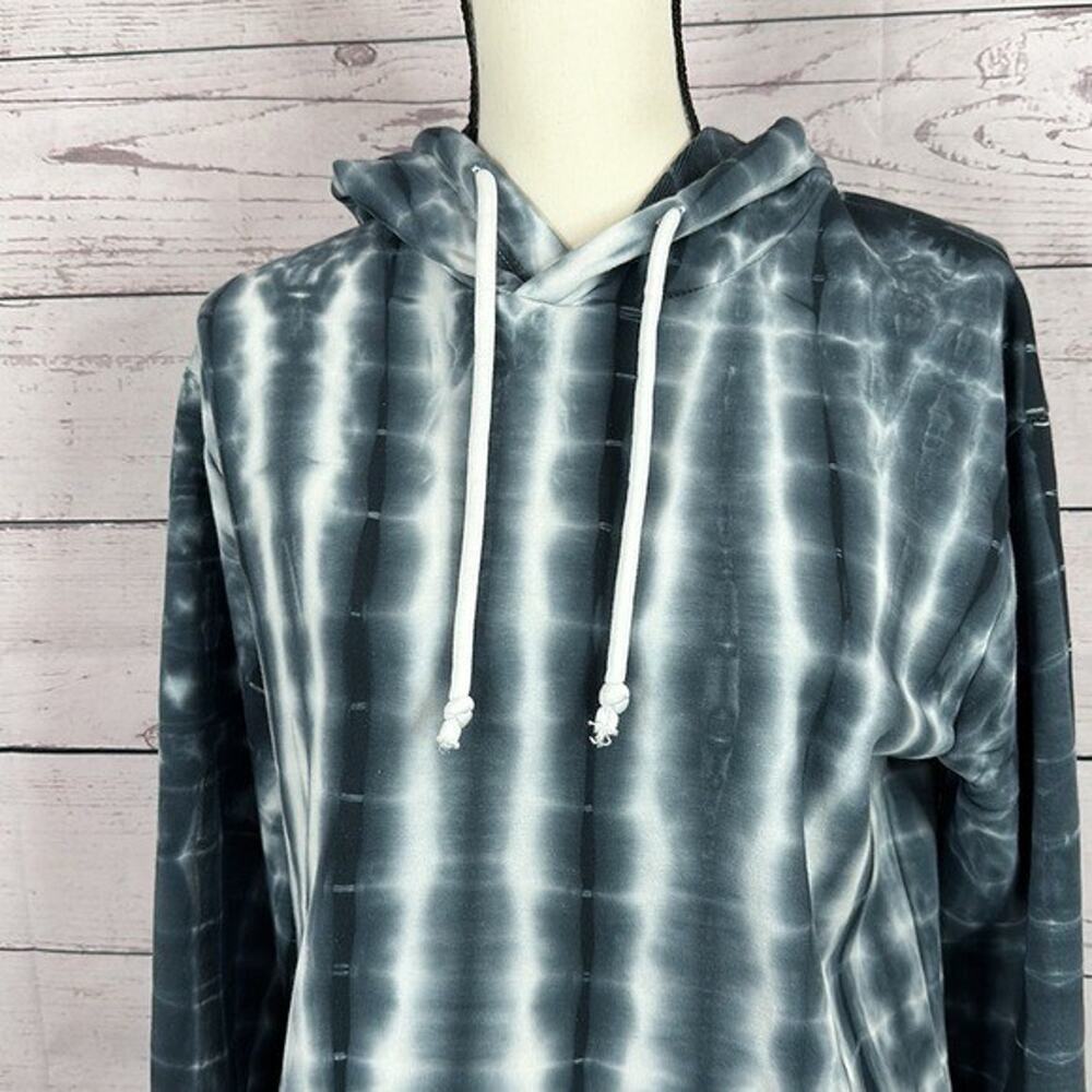 Chaser Sweatshirt Womens‎ Medium Blue Tie Dye Pull Over Oversized Hooded Sorona - Picture 3 of 11
